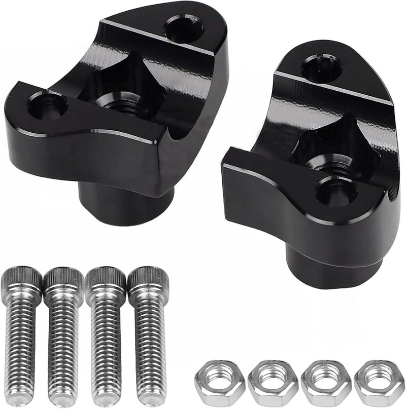 VPZMT 1” Handlebar Riser/Top Clamp Kit 1.5" Tall for Harley Touring Sportster Softail Dyna Models (Rise Height: 1.5", For 1" Bar) (1‘’ Handlebar Top Riser Clamp-Black） - Image 3